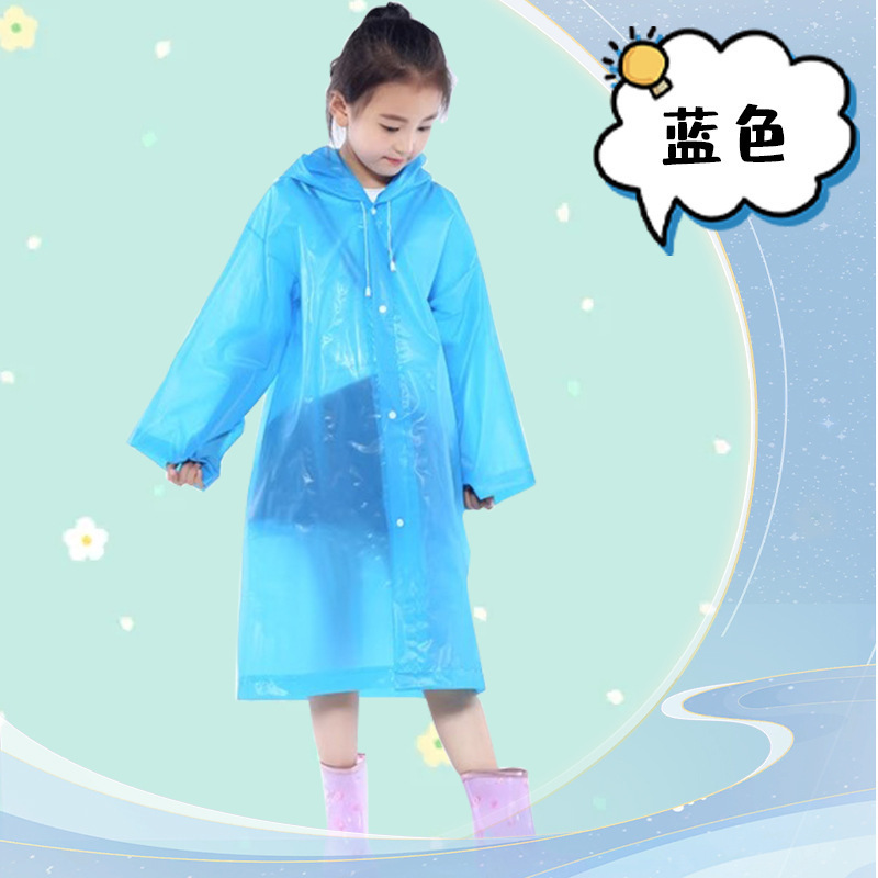 儿童一次性EVA雨衣 加厚全身可背书包幼儿园男童宝宝连体雨披|undefined