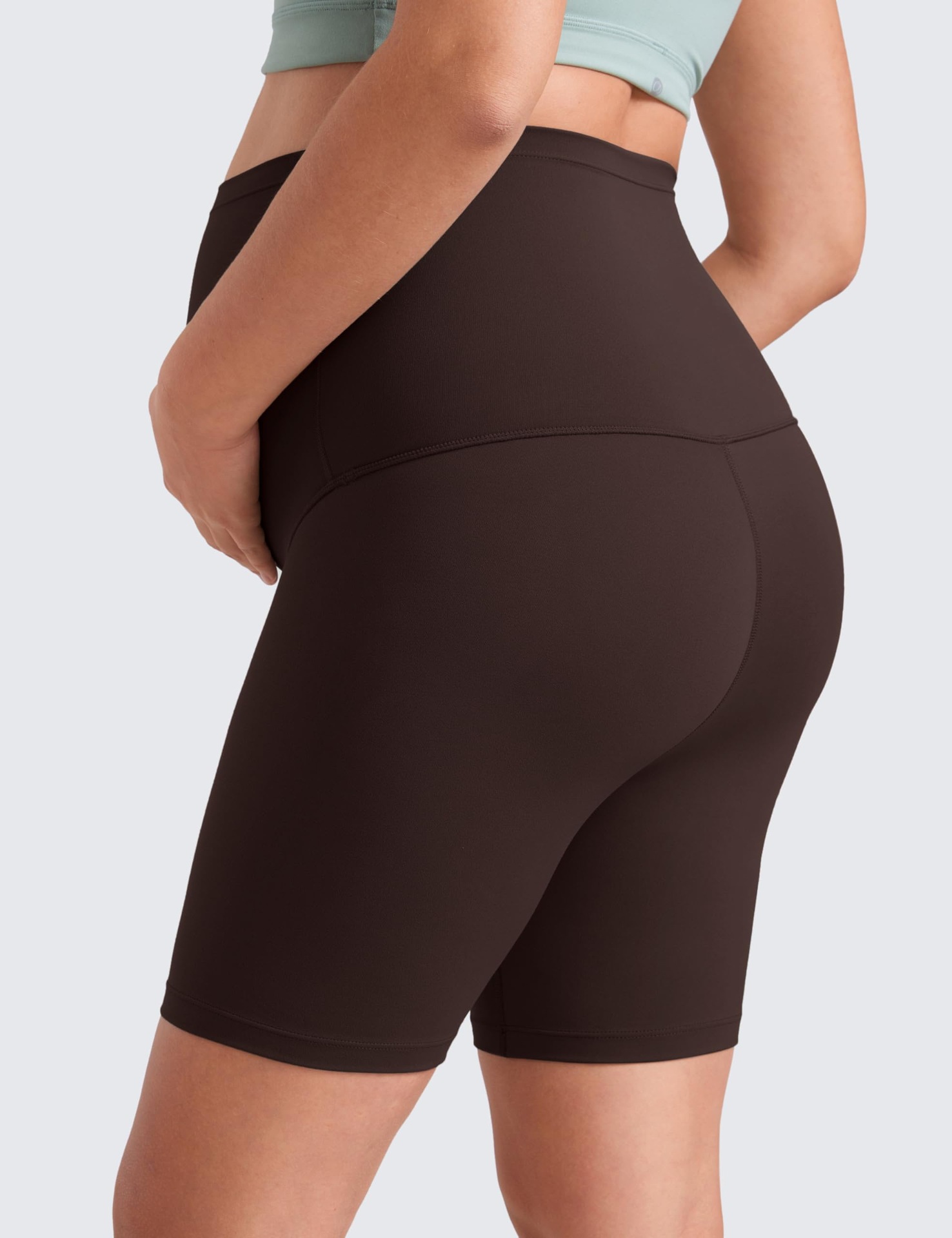 Maternity Capri Yoga Pants Belly-Support Seamless Nylon Maternity Capri Yoga Pants Belly-Support Seamless Nylon
