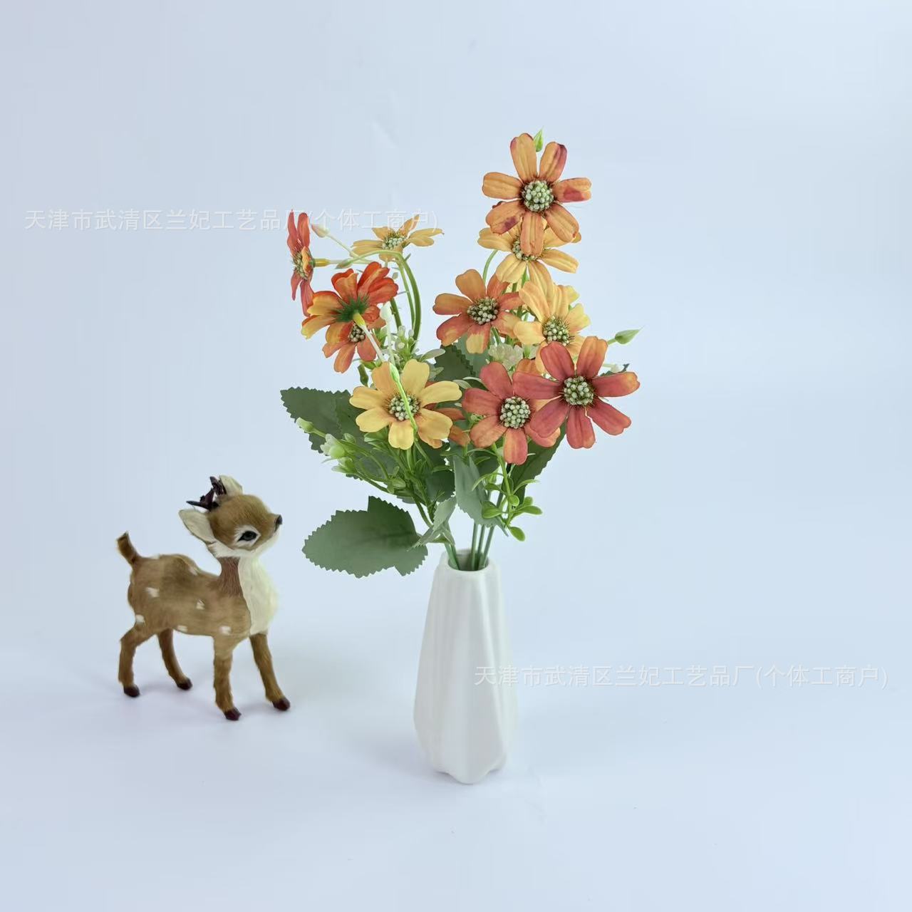 Ramo de Margaritas Artificiales de Flor de Seda para Decoración del Hogar image 9