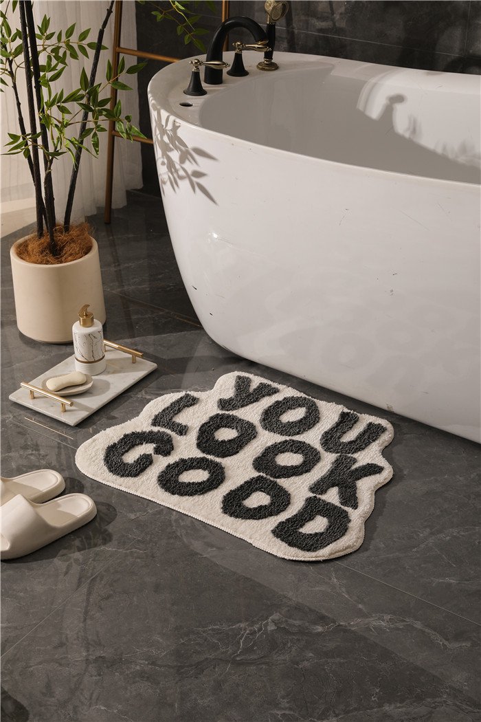 Cross-Border Flocking Floor Mat Tpr Non-Slip Microfiber Bathroom Absorbent Mat Door Mat Creative Carpet Customized with Pictures