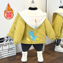 Padded and Thick Men and Women's Children's Autumn/Winter Version 2023 Korean Style Children's Warm Top Baby Coat Winter Version Cartoon