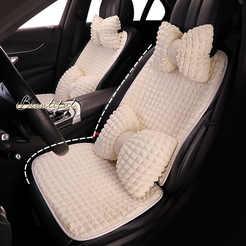 Подушка для сиденья автомобиля Универсальная богиня Four Seasons Простая пышная розовая подушка для сиденья Цельная задняя Половина корпуса сиденья