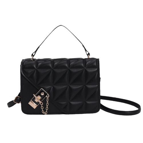 Autumn New Retro Solid Color Small Square Bag Women's Trendy Fashion Versatile Crossbody Bag Western Style Diamond Simple Handheld Bag for Women