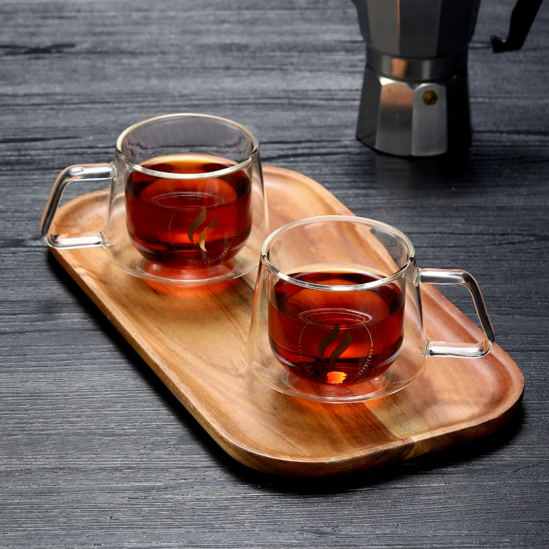 瀛都 Glass coffee transparent tea cup from pearl, increased thickness