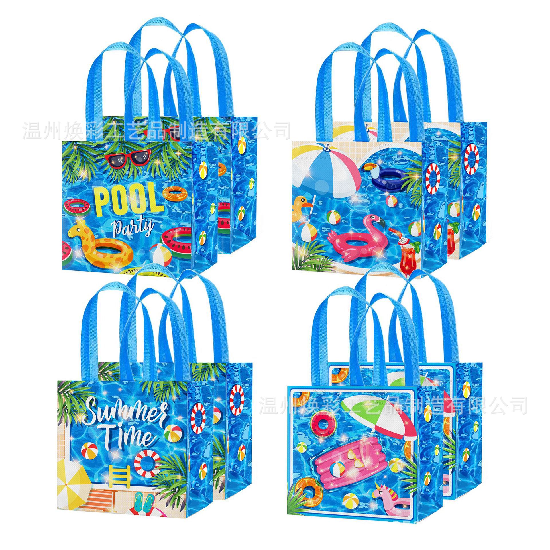 Anillo Hawaiano de la natación de la piscina del verano del comercio exterior WFF004 con el bolso no tejido inferior y lateral