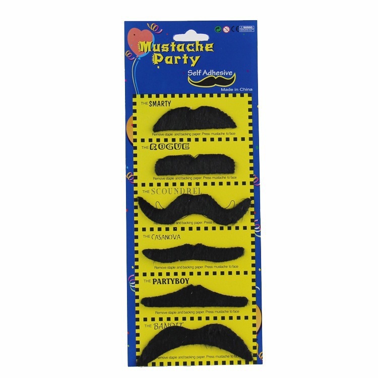 6 barbas simuladas negras