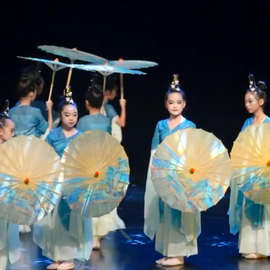 ♔江山如画舞蹈伞儿童女古典舞表演道具半穿古风群舞手持伞民族伞