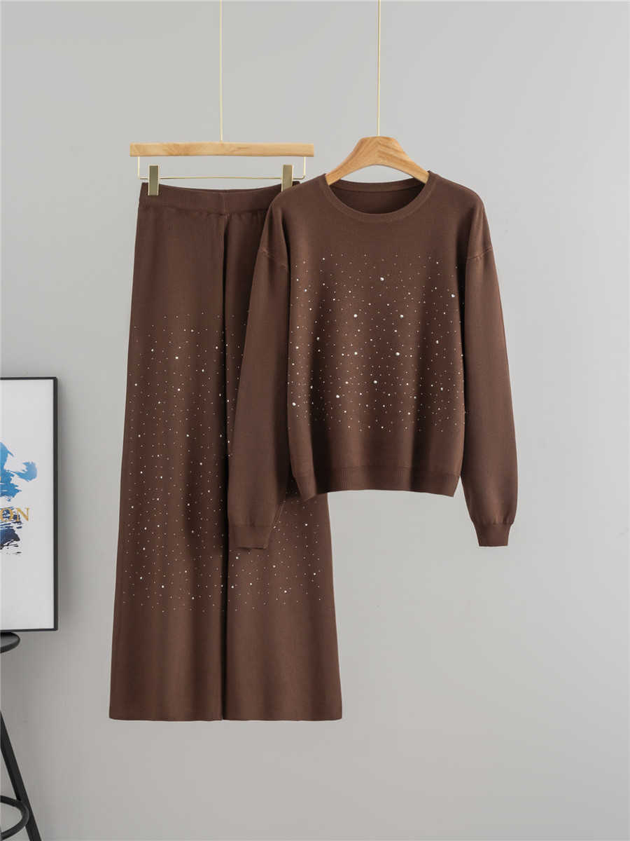 demi-season fashionable knitted sweater with a round collar for…