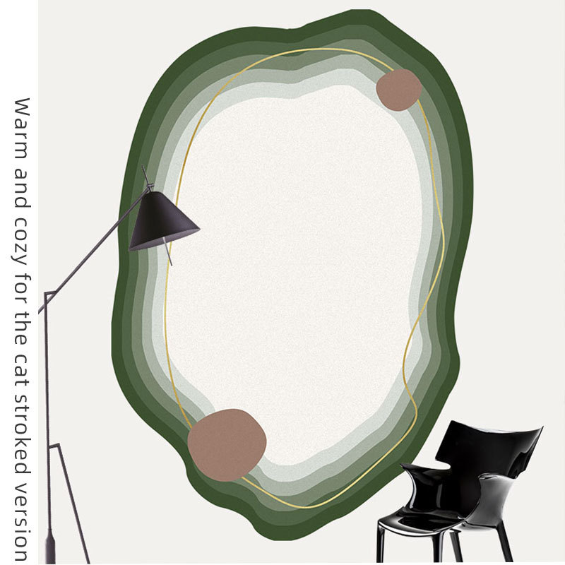 modern creative carpet made of faux fur for living room