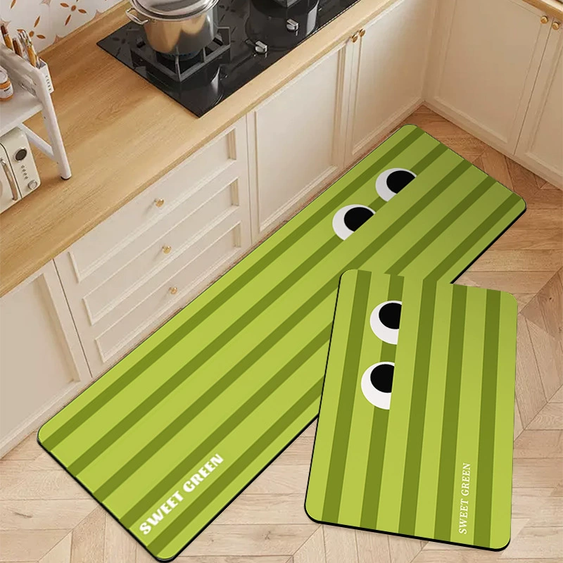 Симпатичный большой глаз полосатый кухонный коврик из диатомовой грязи дверной коврик коврик для ванной комнаты домашний туалет быстросохнущий коврик для ног