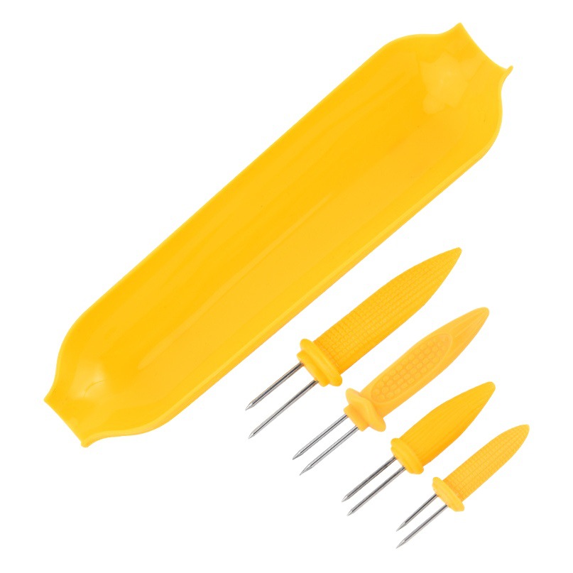 Factory wholesale household kitchen stainless steel corn needle fruit fork barbecue fork BBQ creative kitchen gadgets