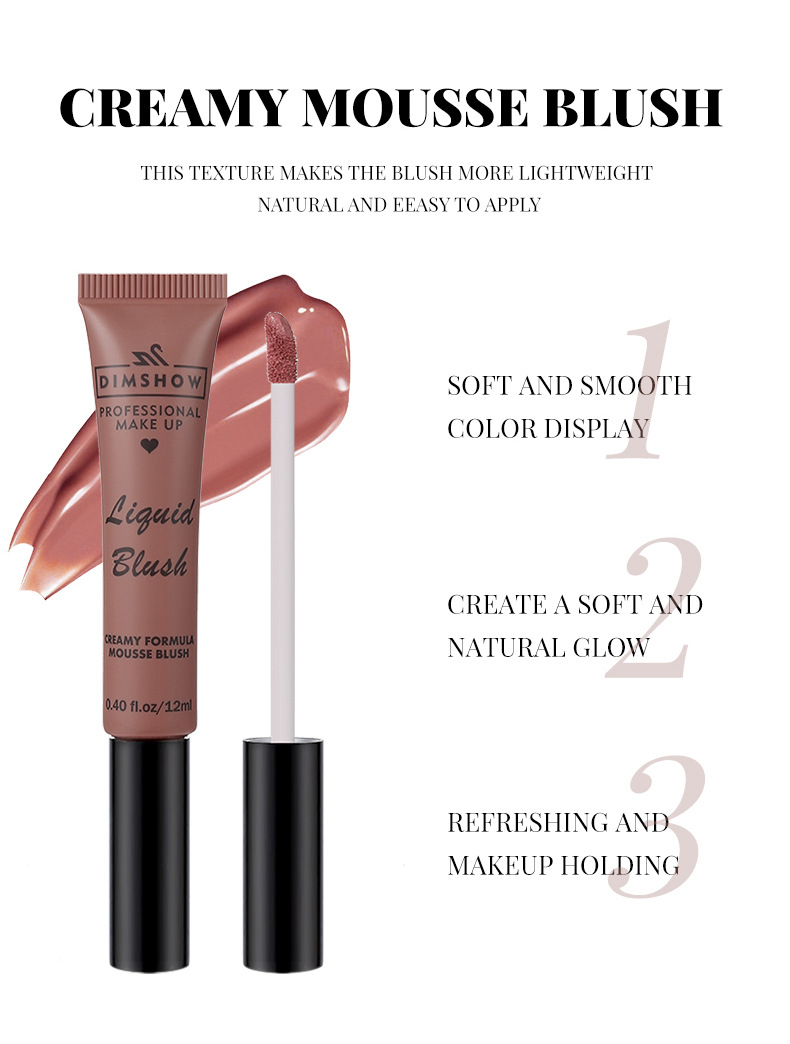 Cross-border ti Brightening Liquid Blush Matte, natural and three-dimensional, complexion enhancement, contouring, nude makeup blush Application Scenario