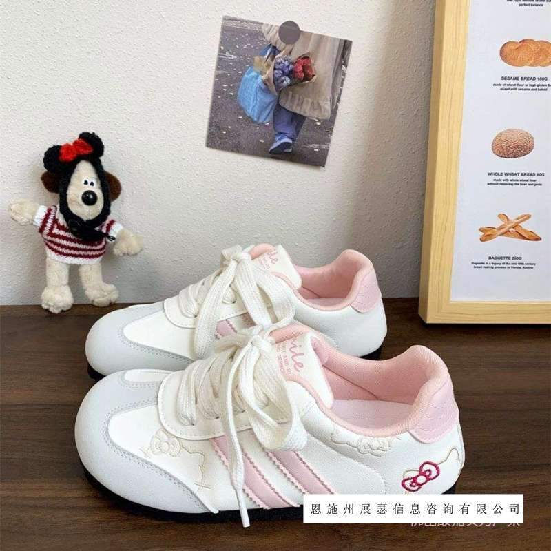 Plover Trendy Cute Kt Embroidered Moral Training Shoes for Women 2025 New Korean Niche Chic Versatile Casual Sneakers