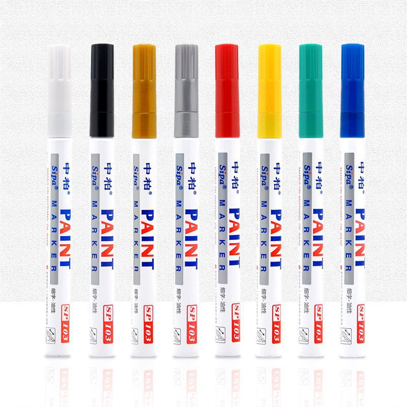 中柏 White brush, waterproof black golden tires, 2.0mm