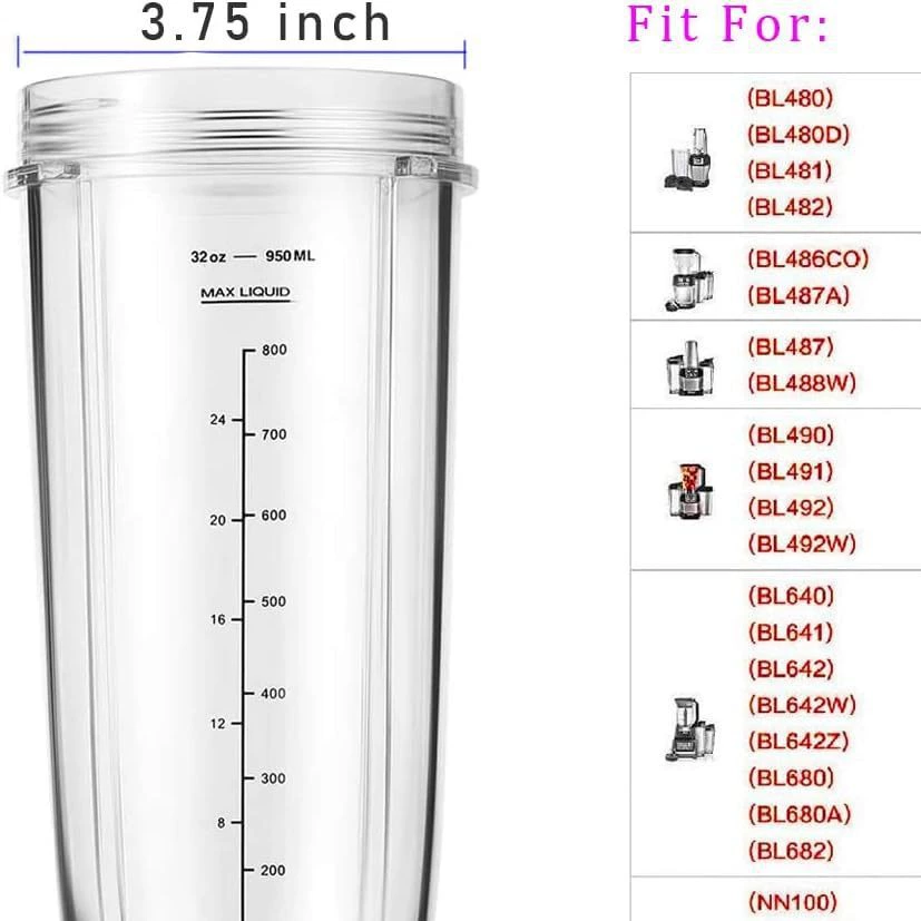 Пластиковое стеклянное крышка, 32 oz