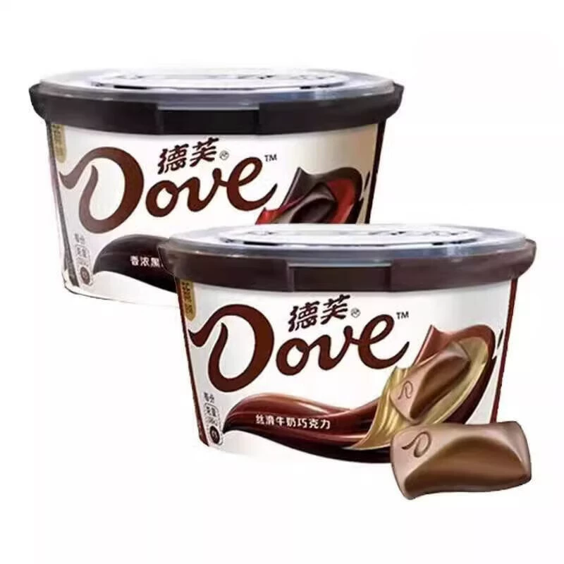 Шоколадная миска (Dove) 112 г, молочный шёлковый и ароматный тёмный варианты, перекус ежедневный