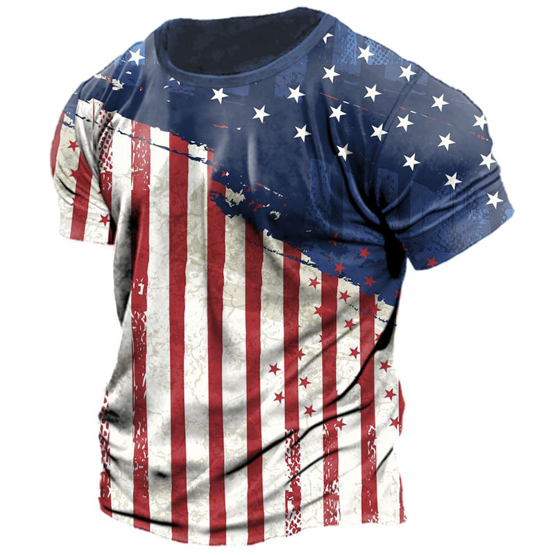 2023 nueva moda callejera impresión 3D camiseta transfronteriza verano casual suelta deportiva impresión 3D manga corta