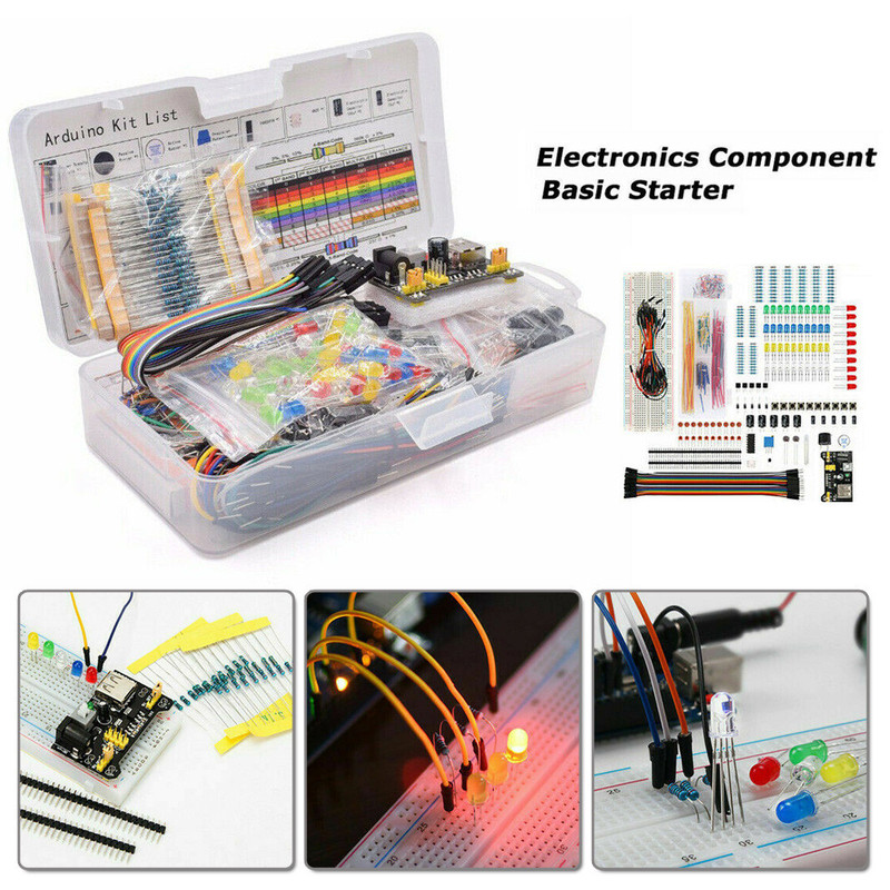 830 Hole Breadboard Resistor Potentiometer Jumper Led Digital Kit Suitable for Uno R3 Compatible with Arduino 830 Hole Breadboard Resistor Potentiometer Jumper Led Digital Kit Suitable for Uno R3 Compatible with Arduino