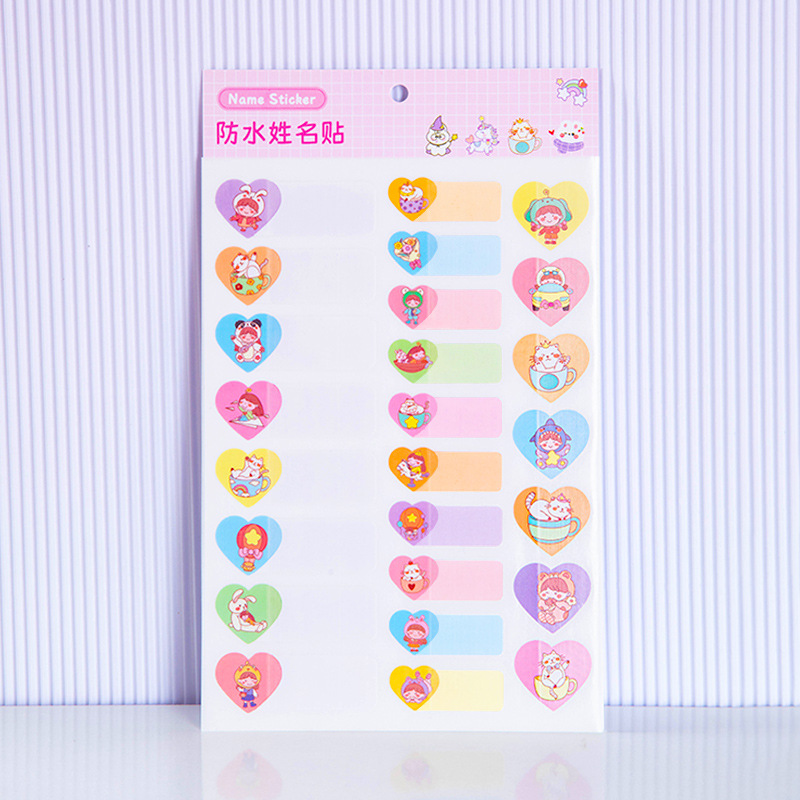 Waterproof name sticker