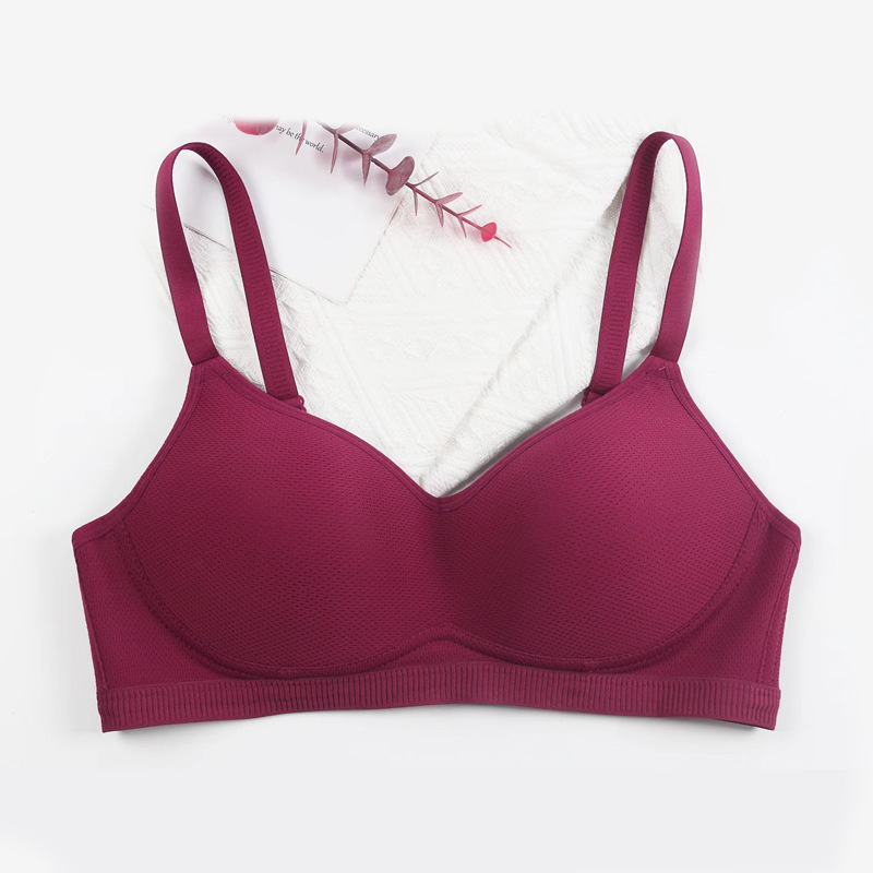 Comercio exterior spot gran sujetador de mujer transpirable ultra delgado sin anillo de acero para juntarse anti-caída ropa interior cómoda de mujer