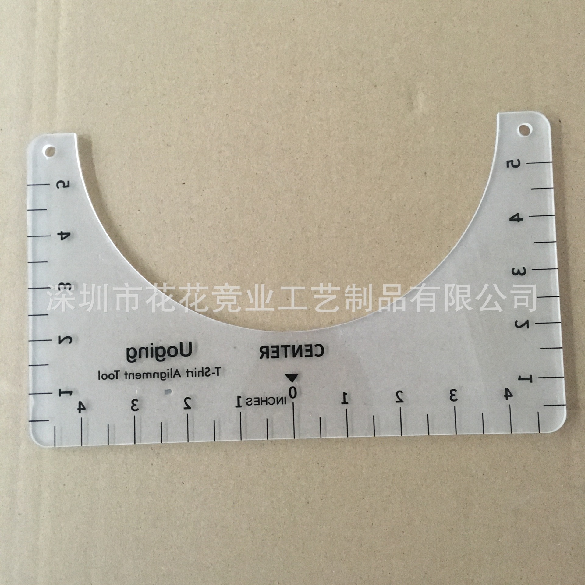 定制亚克力T恤导向尺 缝纫标尺 定心对齐标尺  圆领校准尺