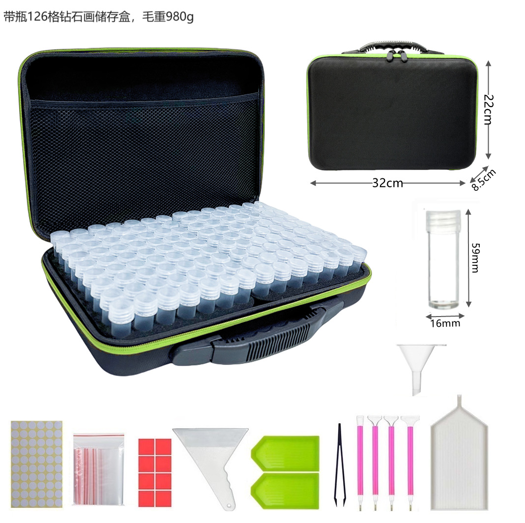 Conjunto de herramientas de pintura de diamante bolsa de almacenamiento Caja de Herramientas 30/60 botella de rejilla multifuncional portátil pintura herramienta traje