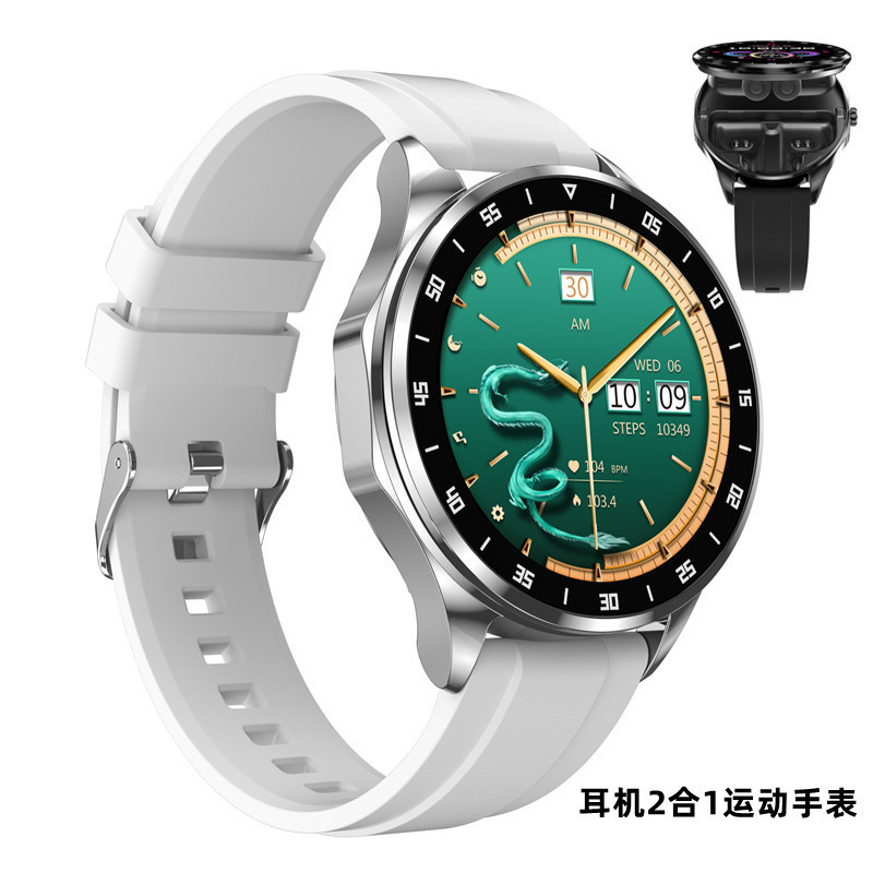 Foreign language version X20 watch TWS headset 2-in -1 sports smart watch 1.43 inch AMOLED screen heart rate health