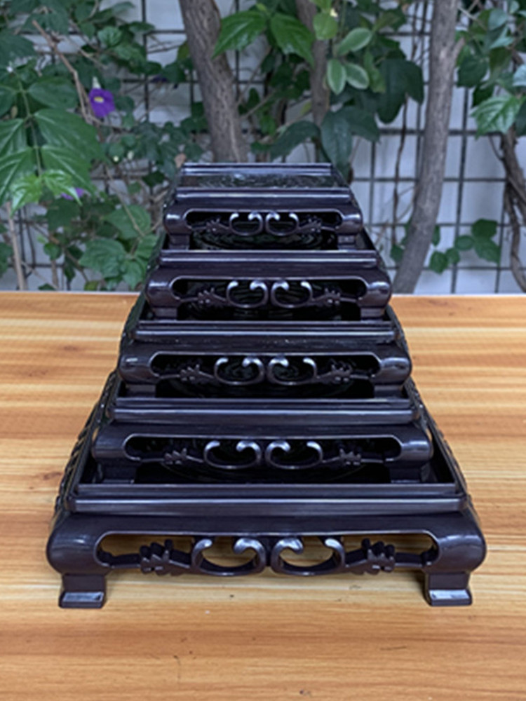 正方形加厚塑料底座摆件奇石花盆花瓶防漏水托盘盆景盛水底托底盘