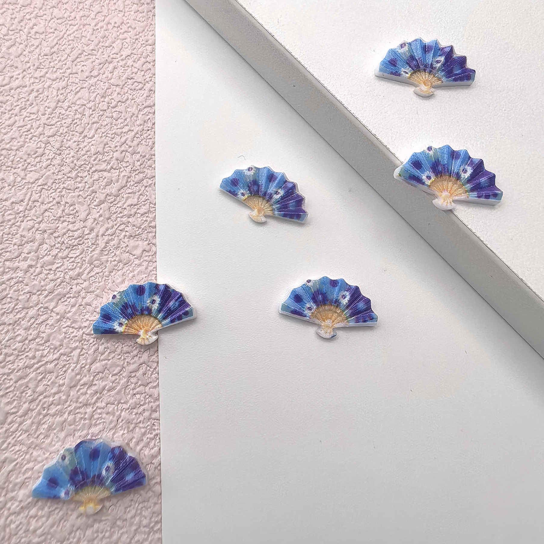 夏天跨境国潮爆款扇子树脂手工DIY服装辅料手机壳配件批发00