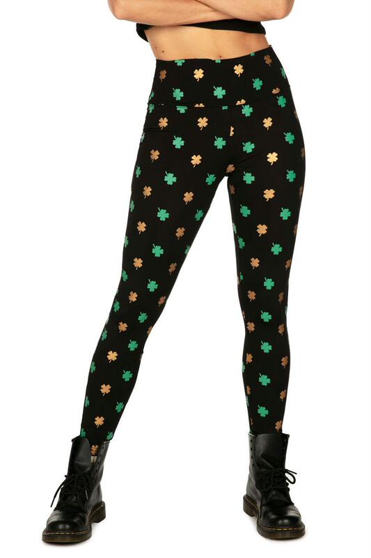 2022 Ireland St. Patrick's Day Costume Digital Print Shamrock Holiday Casual High Waist Slim Pants