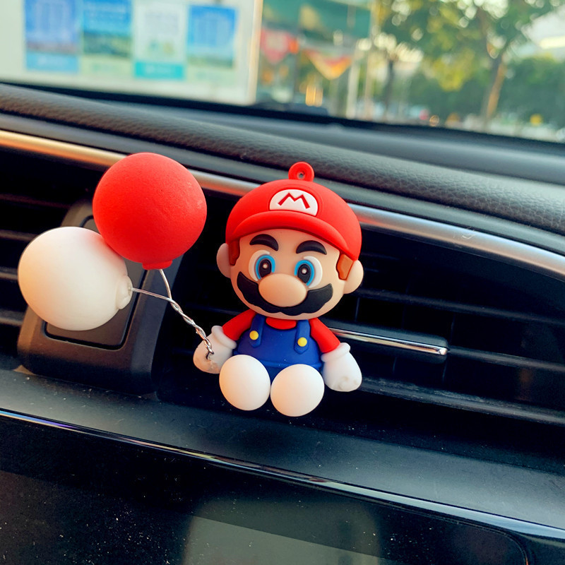 Mario Car Perfume Aire acondicionado Salida de aire Decoración del automóvil Aromaterapia del automóvil Decoración del automóvil Decoración del automóvil Adornos de dibujos animados Fragancia