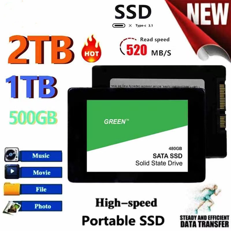 2.5英寸SATA SSD固态硬盘1TB高速传输 笔记本台式机通用 跨境专供详情1