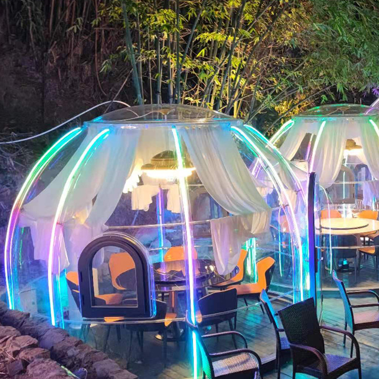 Fujian cielo estrellado habitación red reloj rojo en la boda PC burbuja casa PC restaurante B & B habitación redonda transparente casa OFERTA ESPECIAL