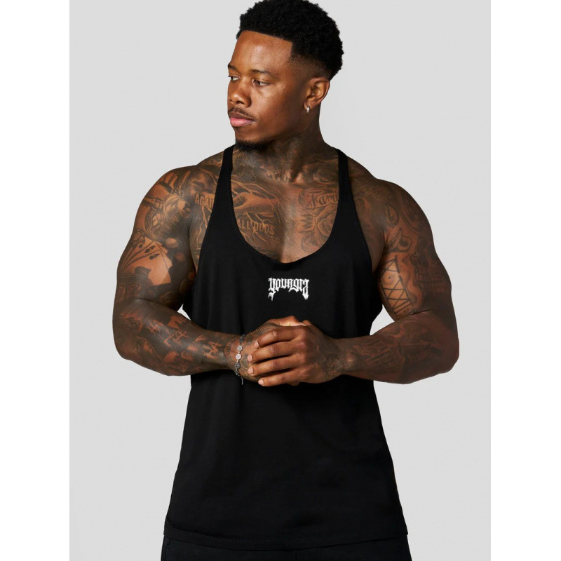 Youngla American Style New Men's Vest Muscle Sports Fitness Cotton Printed Casual Trendy Sleeveless T-Shirt Trendy