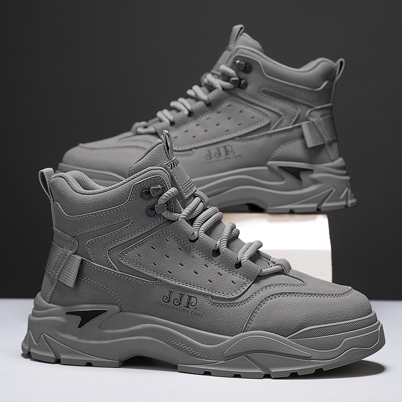 2024 nuevas botas Martin para hombres otoño invierno zapatos de cuero para hombres zapatos de moda casuales zapatos de elevación de locomotora para hombres