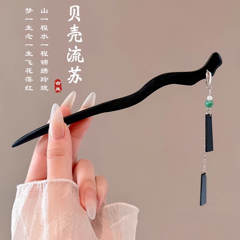 Sensación de alto nivel nuevo estilo chino campana orquídea clip de cabello paso de mujer agitar clip de cabello de ping-pong clip de cabello de estilo antiguo vestido de estilo chino clip de cabello tocado