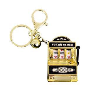 If you're bored, draw a prize. Mini lottery machine pendant keychain creative internet celebrity decompression toy slot machine