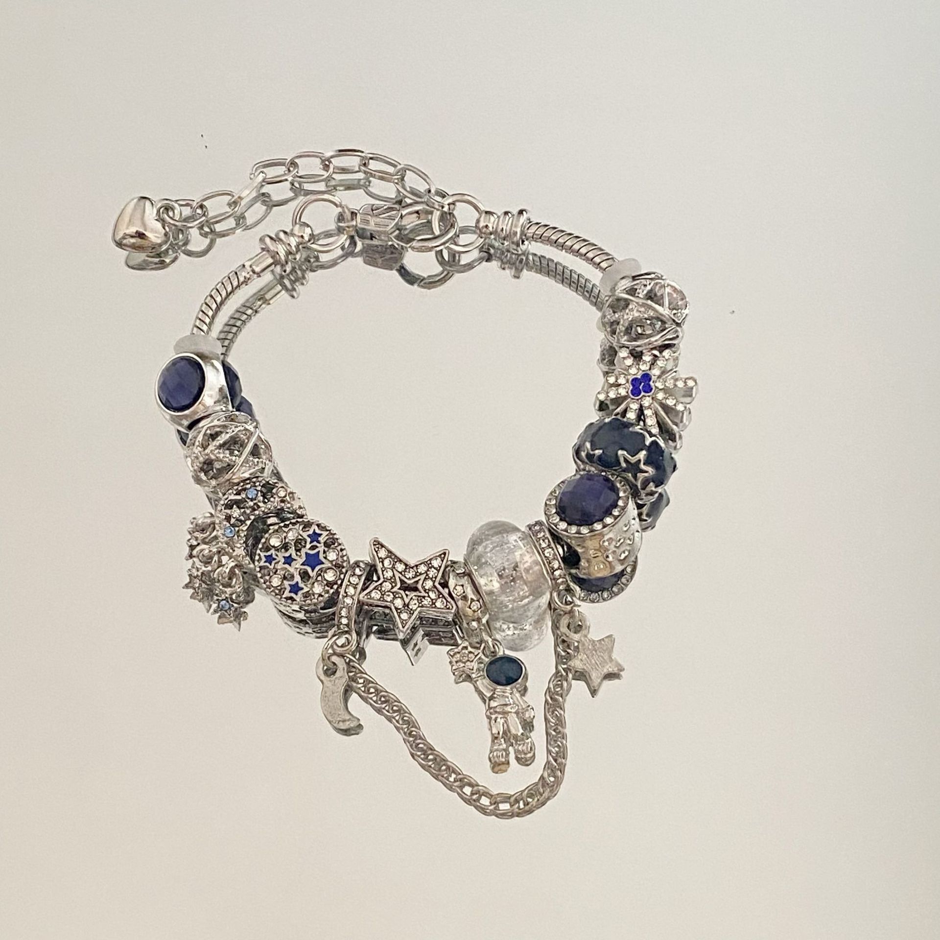 Blue starry sky star reacher bracelet (lobster chain)