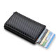 Cross-border for men's anti-theft brush ultra-thin carbon fiber RFID automatic elastic card aluminum alloy card bag bank card wallet