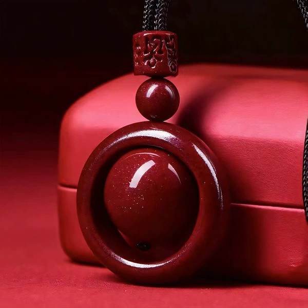 Purple gold sand fortune-turning pendant [six-character rope]