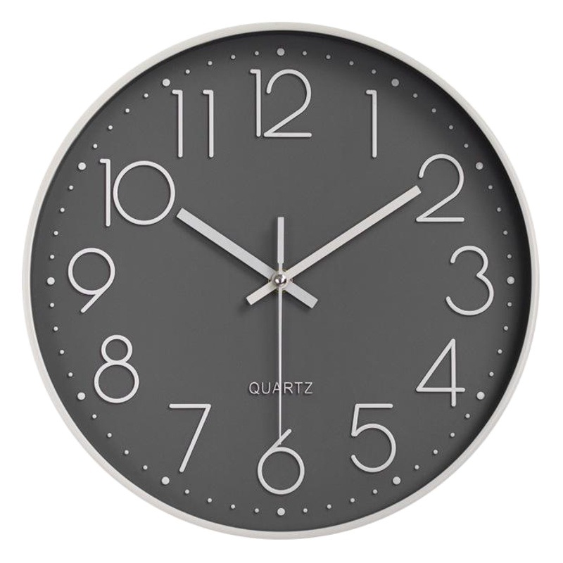 Reloj de pared silencioso de plástico Sala de estar de moda creativa Reloj de pared de escala digital tridimensional Reloj al por mayor 20CM clock