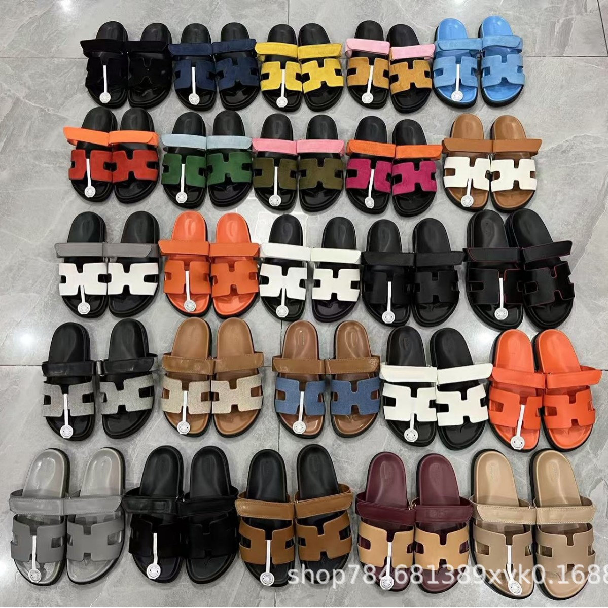 Qadın üçün yay açıq səndəl, velcro bağlamalı, rəng bloklu