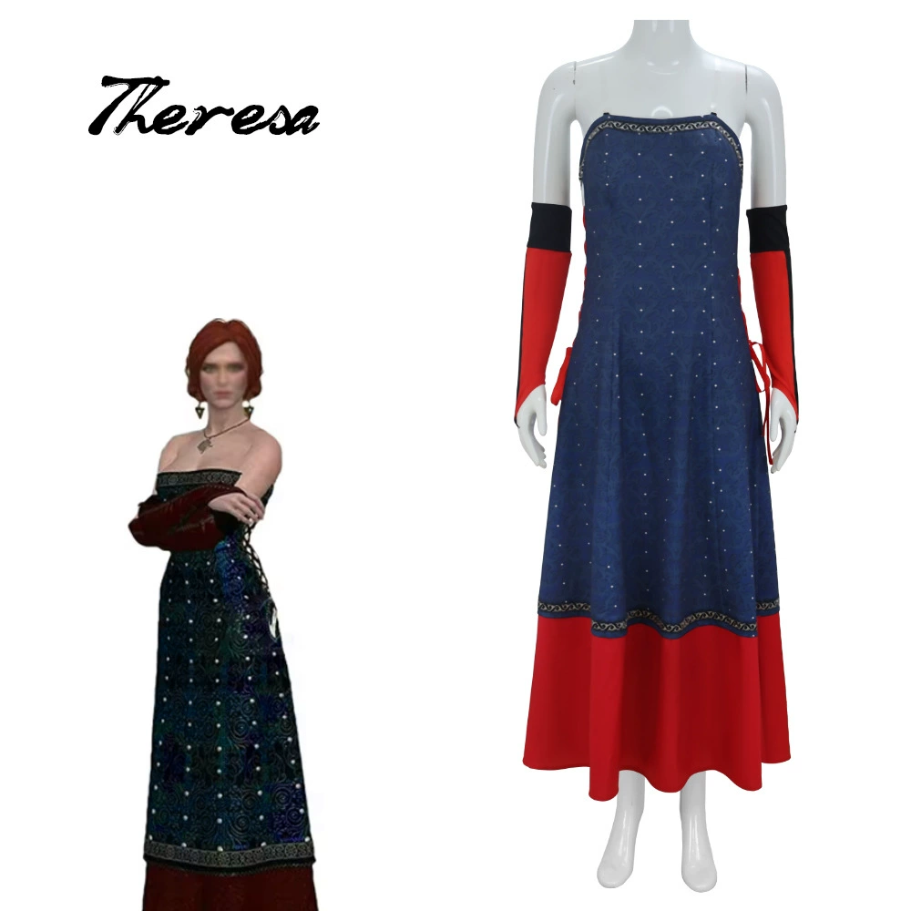 Костюм Трисс из Ведьмака, косплей-платье, костюм для ролевых игр, костюм на Хэллоуин от производителя