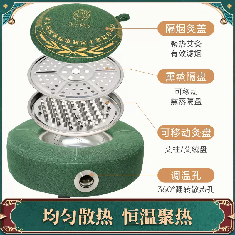 分销福利九头仙艾艾灸垫蒲团坐灸仪套装熏蒸臀部多功能随身灸座椅