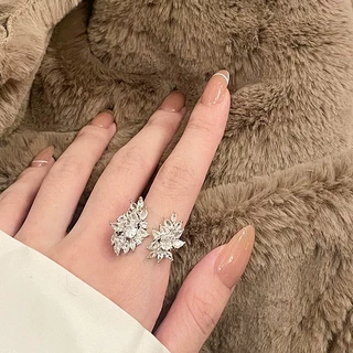 FRIDAY JEWELRY款锆石气质百搭复古个性可调节戒指指环食指