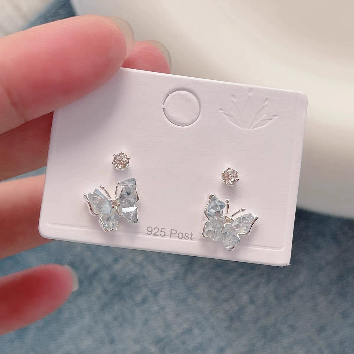 earrings korean style metal set — simple elegant designs, lightweight 0.006 kg