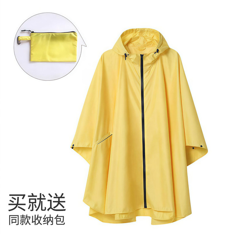 外贸时尚男女斗篷雨衣户外骑车徒步轻便通用雨披防水拉链斗篷雨衣|undefined