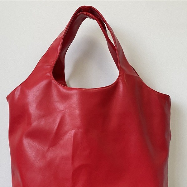 Cross-border Hot Sale AP Unisex PU Leather Casual Shoulder Bag Handbag Canvas Shopping Bag - Thumbnail 3