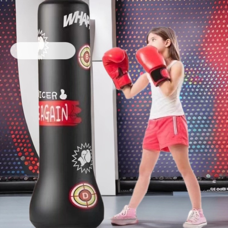 Children's Inflatable Boxing Punching Bag, Standing Type, for Home Use, Stress-Relief Toy for Boys and Girls, Martial Arts Training
