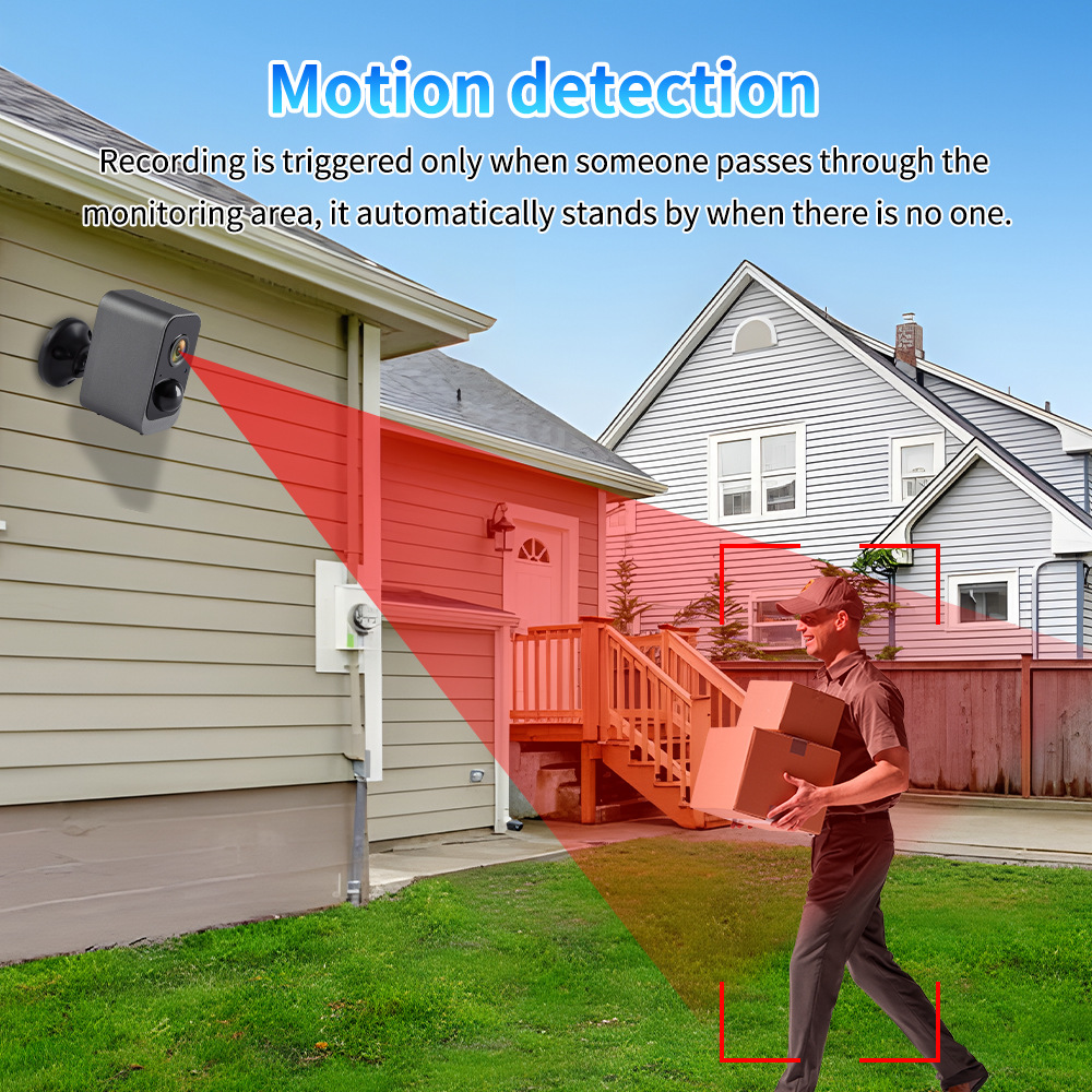 Cámara de vigilancia inalámbrica doméstica de alta definición de visión nocturna alimentada por batería sin cableado